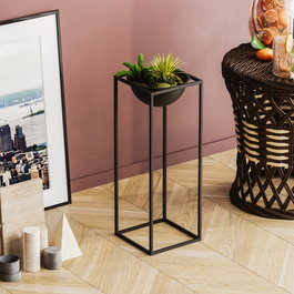Aberto Design Maceta Decorativa GED-021 Negra de Metal